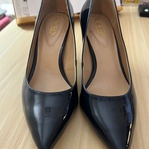 NWOT Ralph Lauren Navy Patent Heels